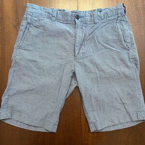 J Crew men's linen shorts in a light blue, size 32